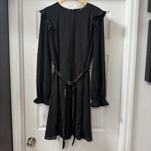 Tommy Hilfiger Black Long Sleeve Fit & Flare Dress New with Tags size 10